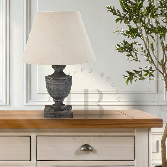 Incia Wooden Urn Lamp