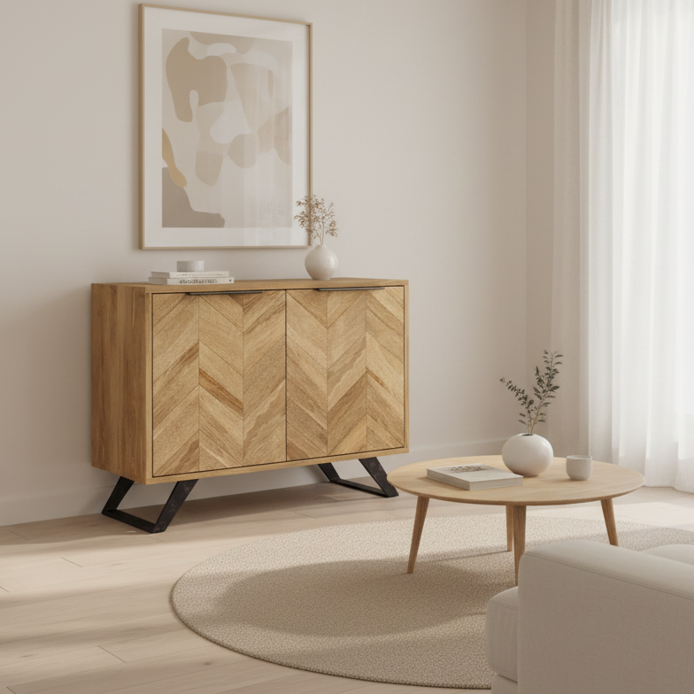 Herringbone Mango Short Sideboard