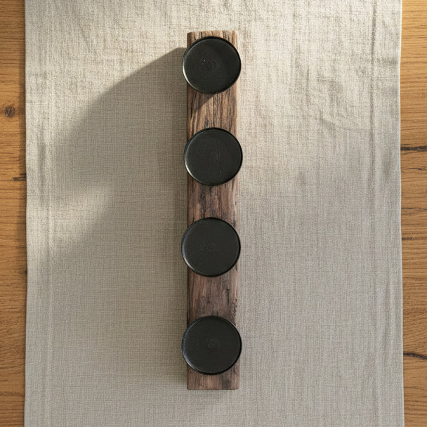 Recycled Wood Candle Holder
