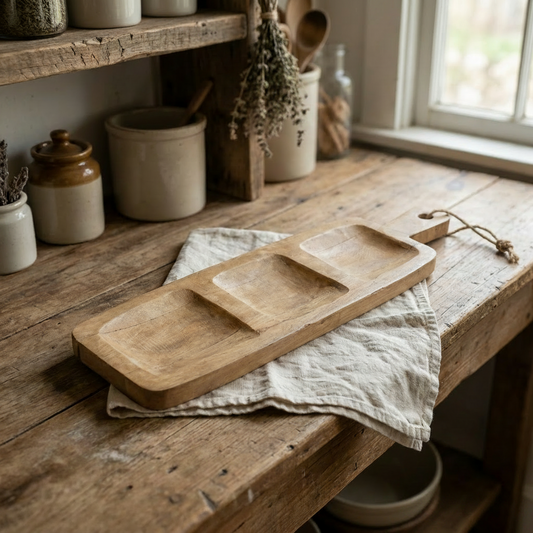 Rustic Mango Wood 3 Part Board